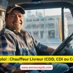 Offre d’emploi : Chauffeur Livreur (CDD, CDI ou Contractuel)