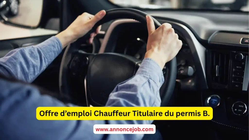 Offre d’emploi Chauffeur