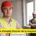 Offre d’emploi Ouvrier de la maçonnerie