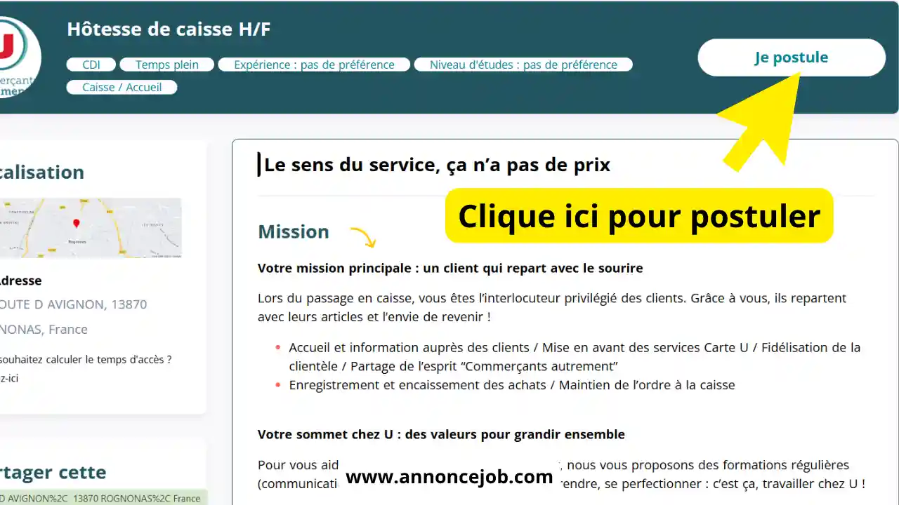 Offre d’emploi Hôtesse de Caisse