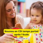 Nounou en CDI temps partiel après l'école